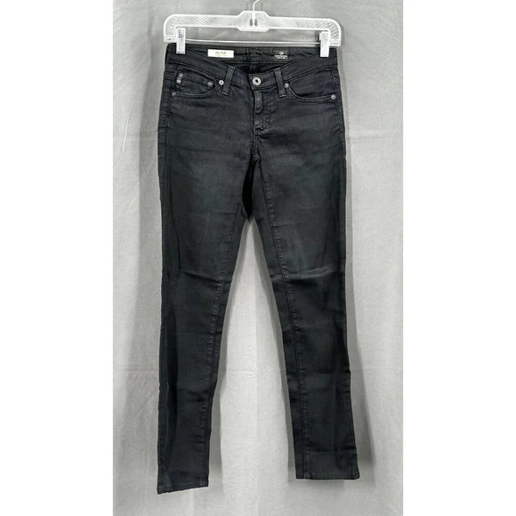 AG Adriano Golschmied Jeans Womens 24 Black The Stilt Cigarette Leg Denim 24x28 - Picture 1 of 10